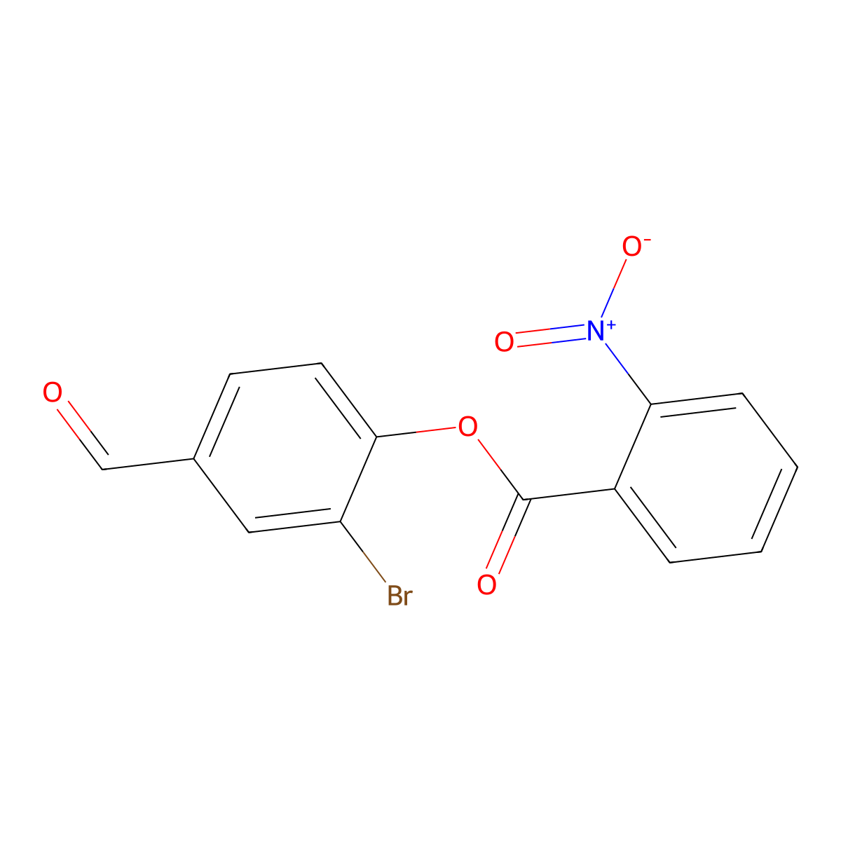 (2-Bromo-4-formylphenyl) 2-nitrobenzoate molecular structure, CAS 443294-31-3