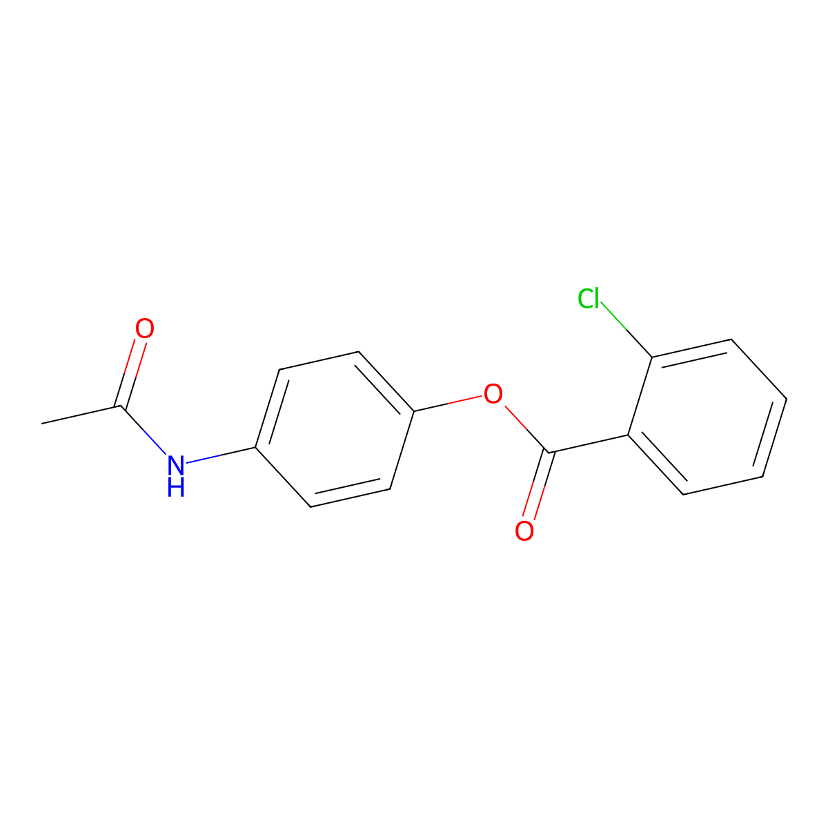 (4-Acetamidophenyl) 2-chlorobenzoate molecular structure, CAS 443294-39-1