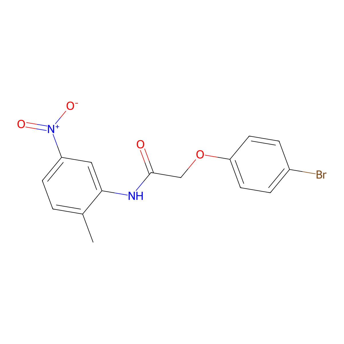 2-(4-bromophenoxy)-N-(2-methyl-5-nitrophenyl)acetamide molecular structure, CAS 443294-52-8