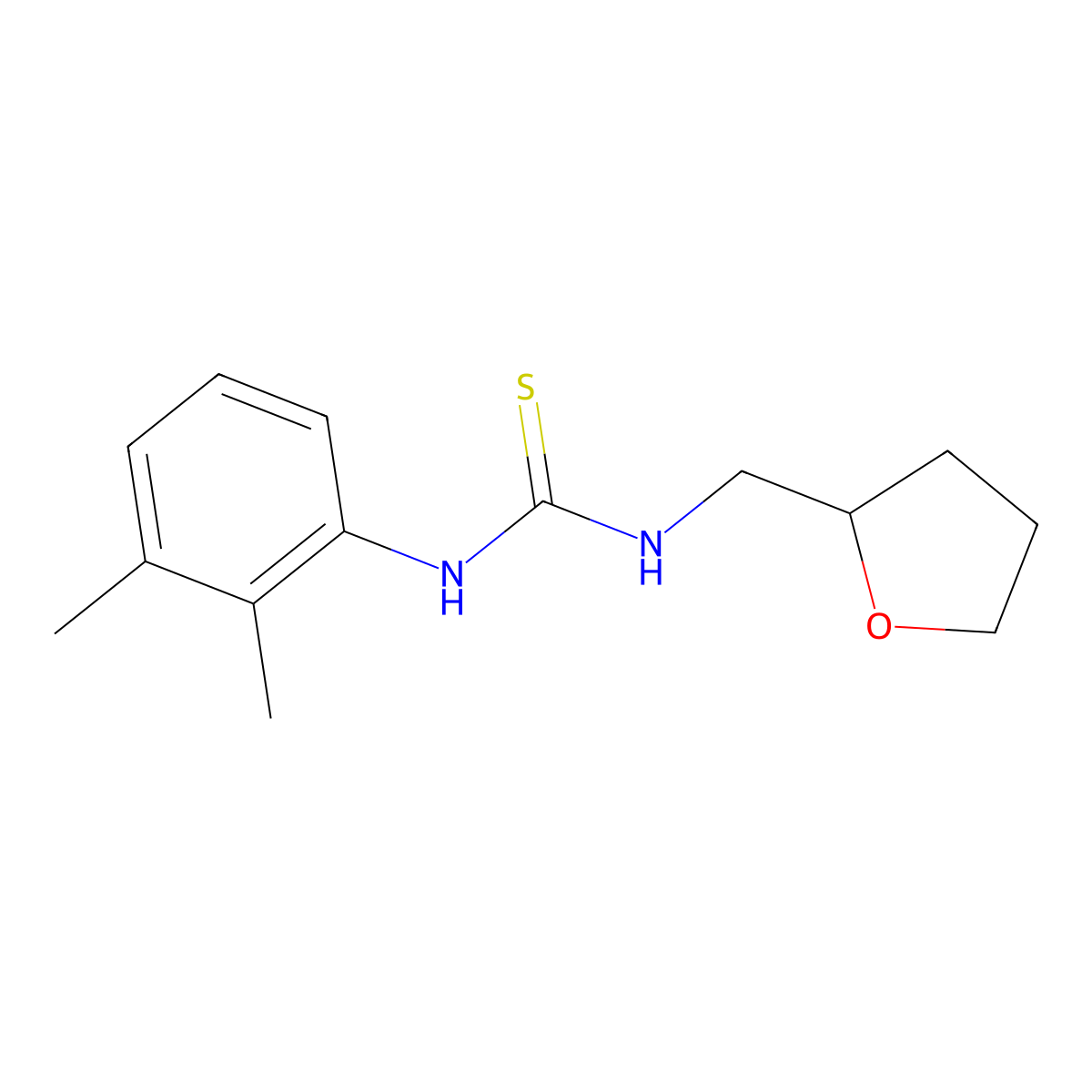1-(2,3-Dimethylphenyl)-3-(tetrahydrofuran-2-ylmethyl)thiourea molecular structure, CAS 443294-60-8