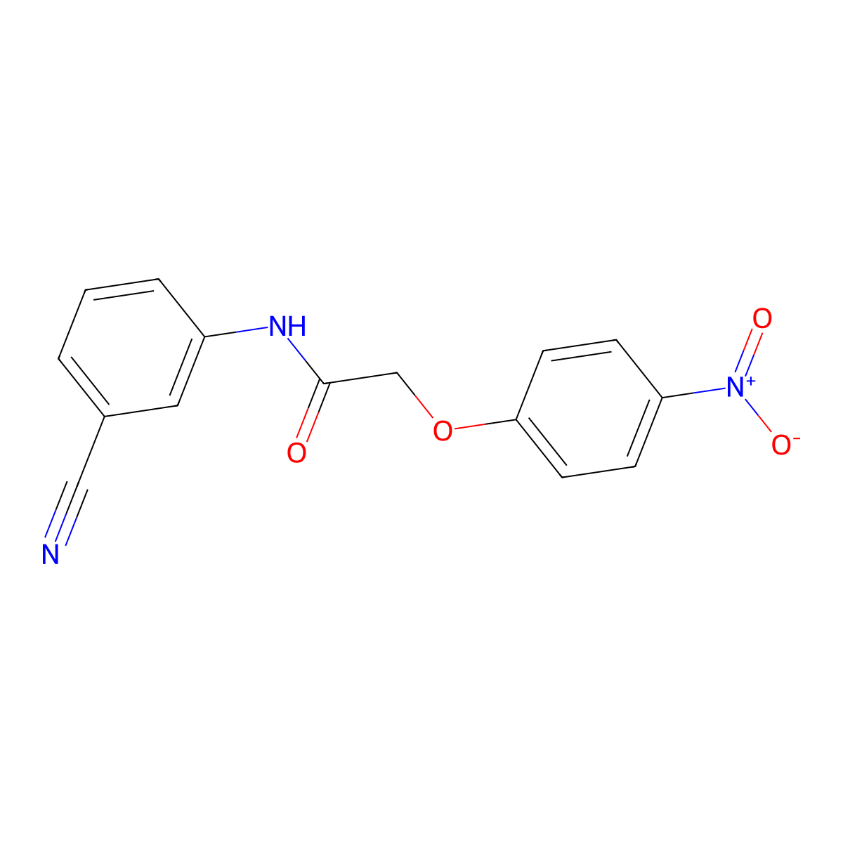 N-(3-cyanophenyl)-2-(4-nitrophenoxy)acetamide molecular structure, CAS 443294-78-8