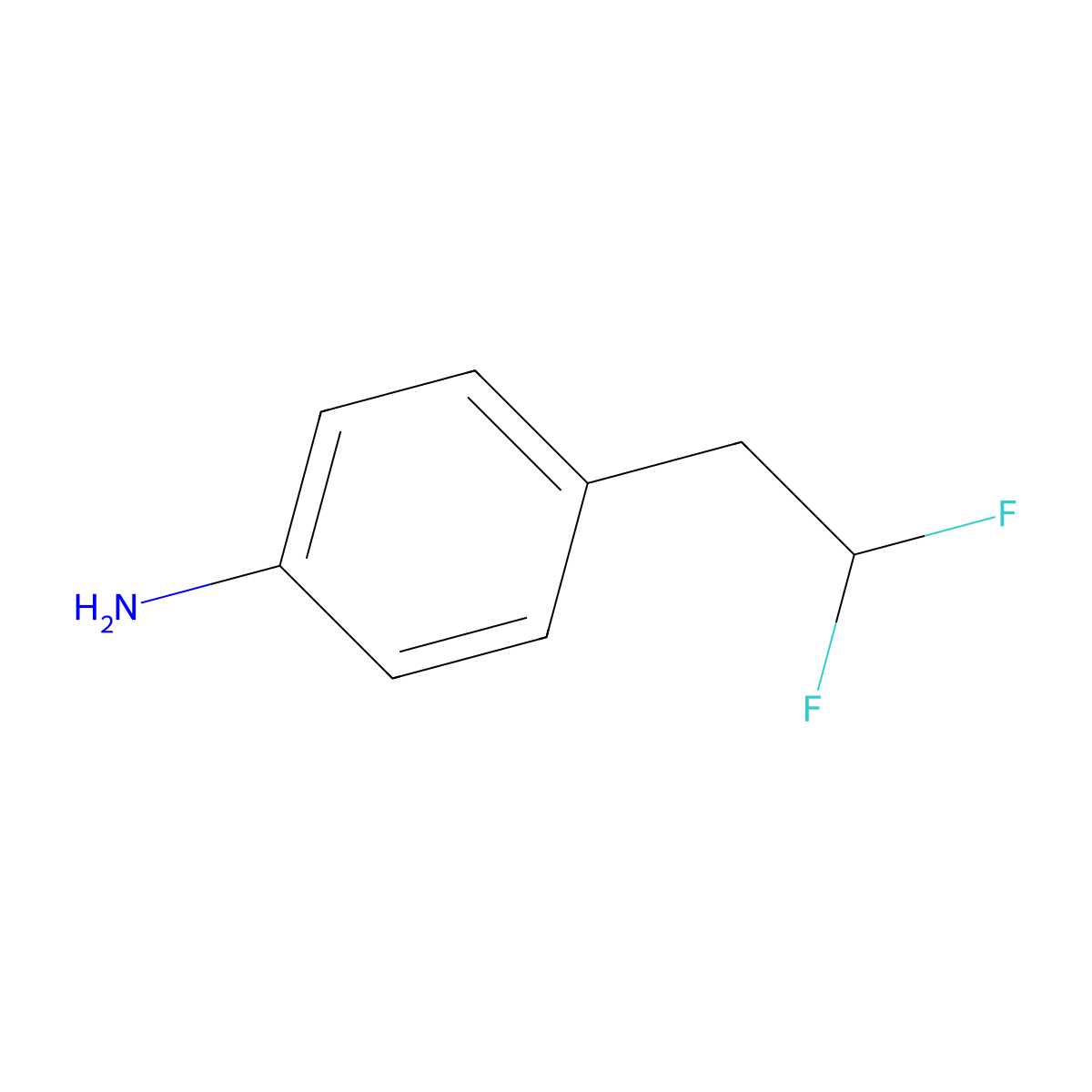 4-(2,2-Difluoroethyl)aniline molecular structure, CAS 443294-96-0