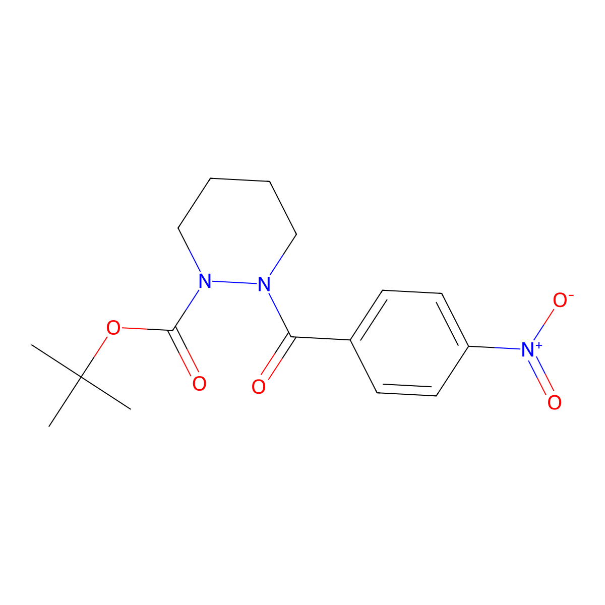 tert-butyl 2-(4-nitrobenzoyl)tetrahydro-1(2H)-pyridazinecarboxylate molecular structure, CAS 443295-21-4