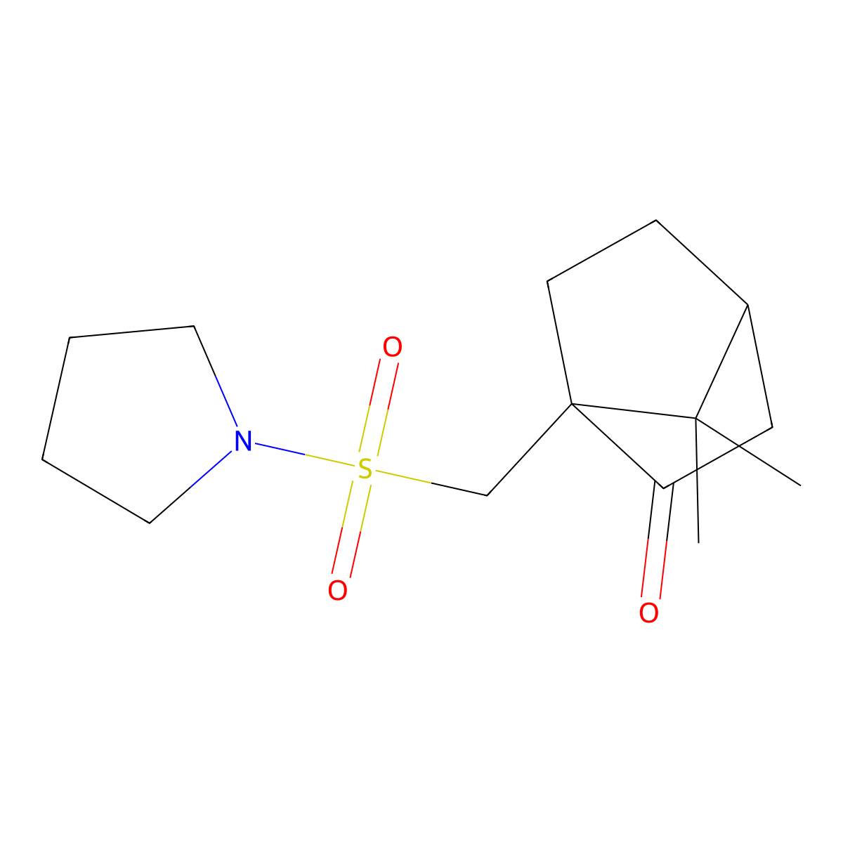 7,7-Dimethyl-1-[(pyrrolidinylsulfonyl)methyl]bicyclo[2.2.1]heptan-2-one molecular structure, CAS 443296-55-7