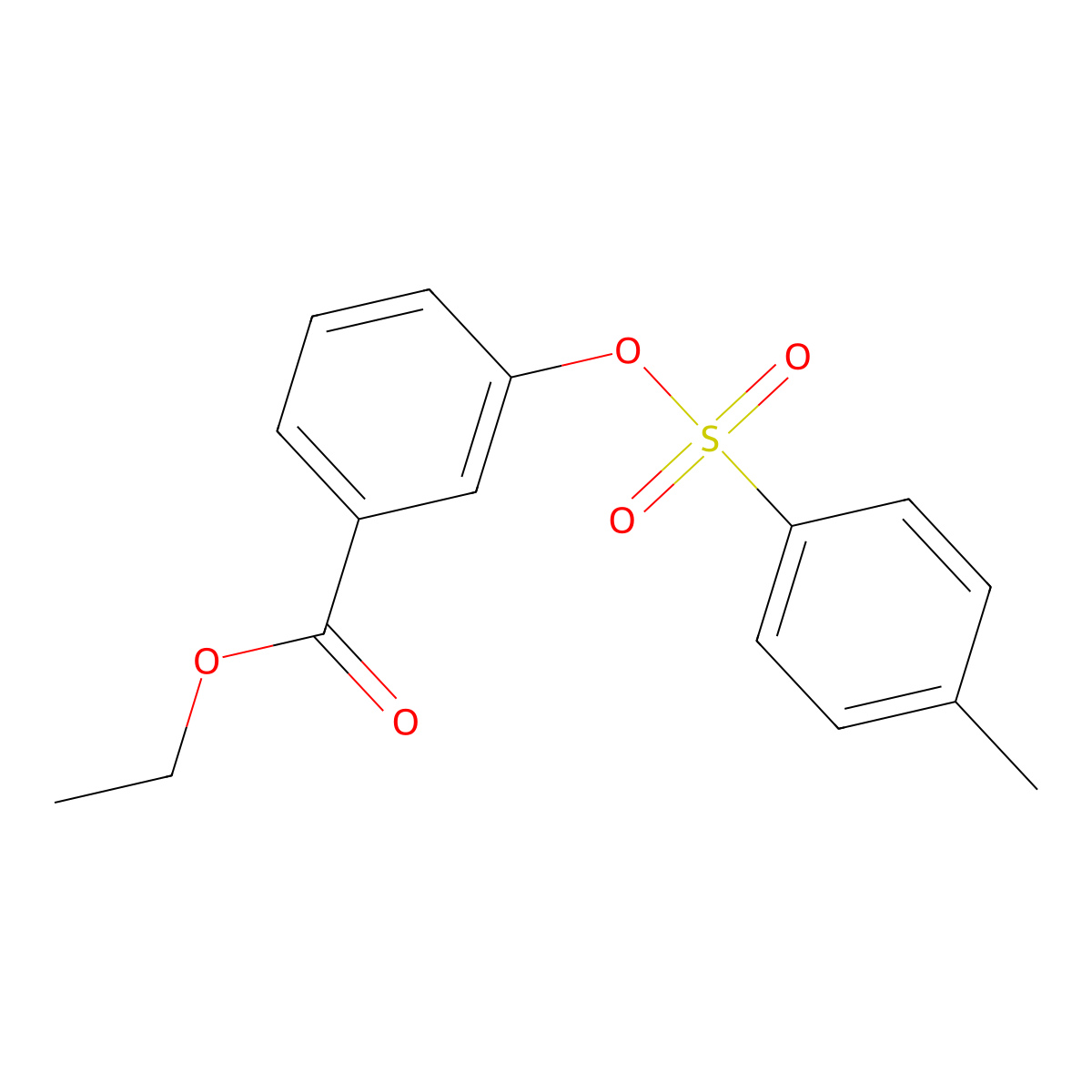 Ethyl 3-[(4-methylbenzenesulfonyl)oxy]benzoate molecular structure, CAS 443296-77-3