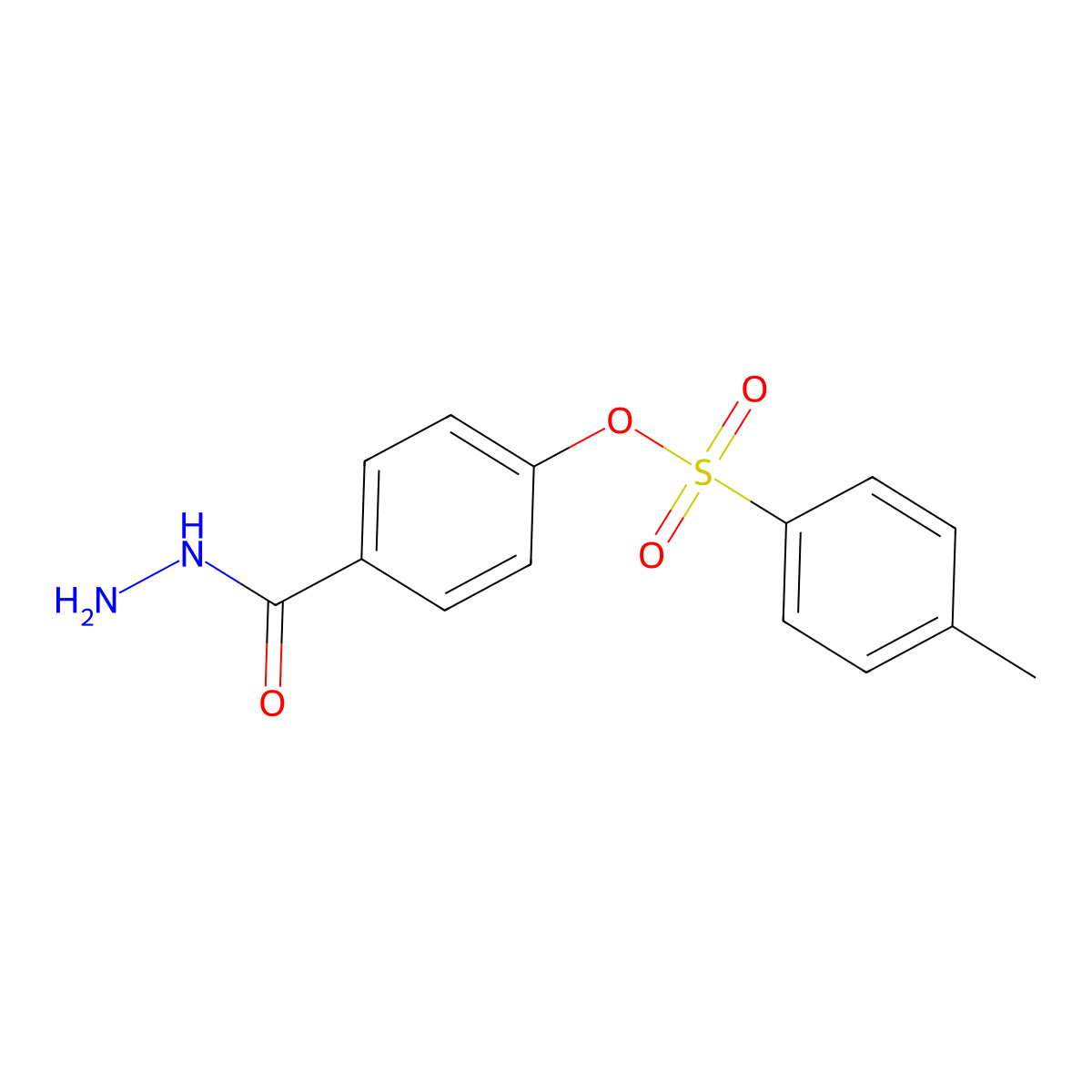 4-(Hydrazinecarbonyl)phenyl 4-methylbenzene-1-sulfonate molecular structure, CAS 443296-78-4