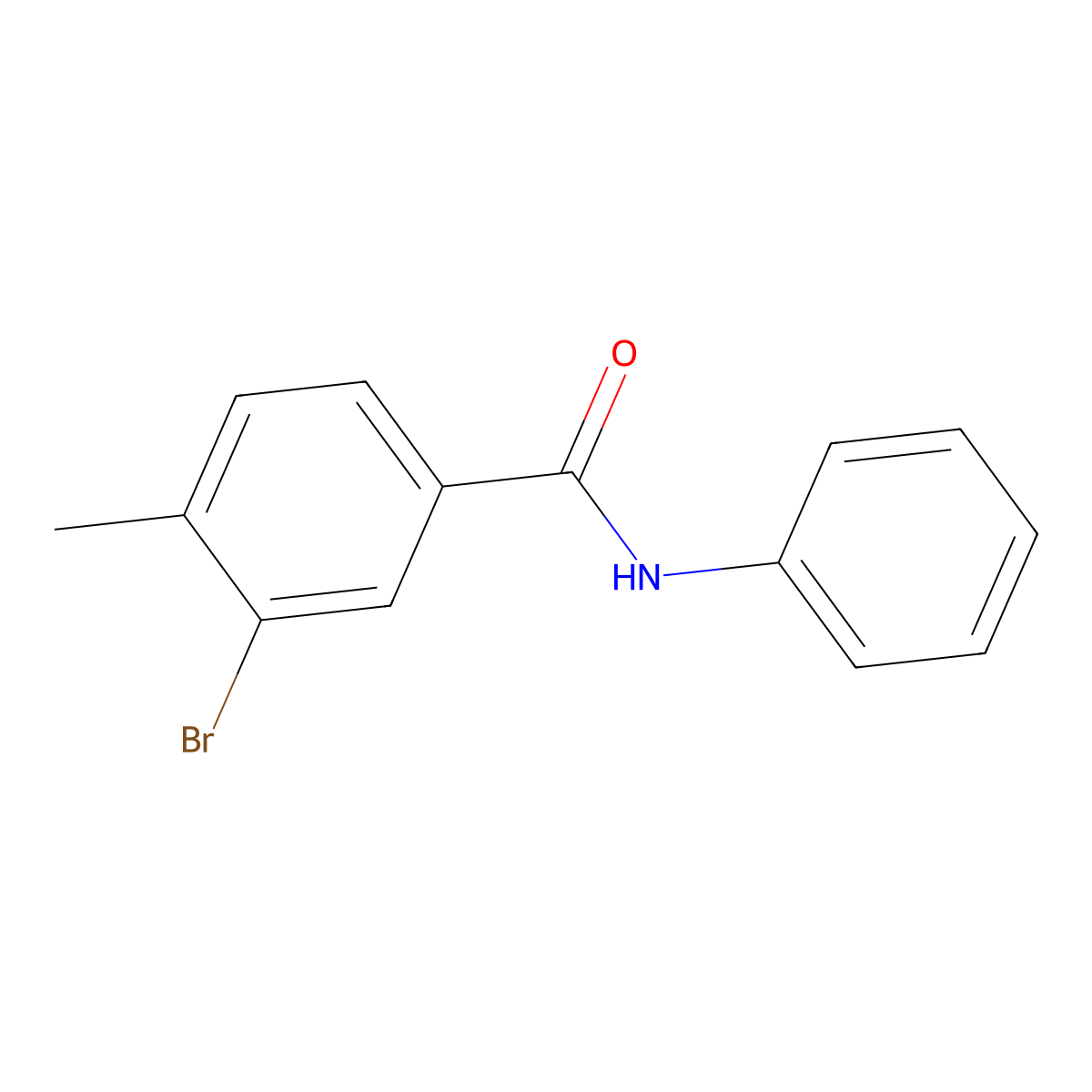 3-bromo-4-methyl-N-phenylbenzamide molecular structure, CAS 443298-02-0