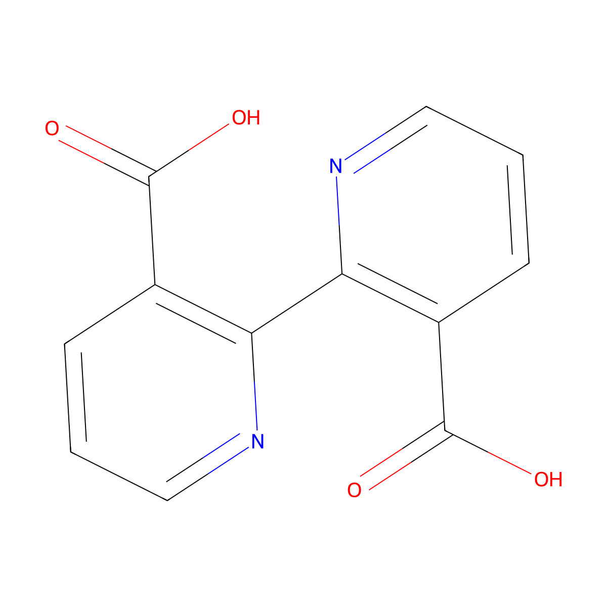 2,2'-Bipyridine-3,3'-dicarboxylic Acid molecular structure, CAS 4433-01-6