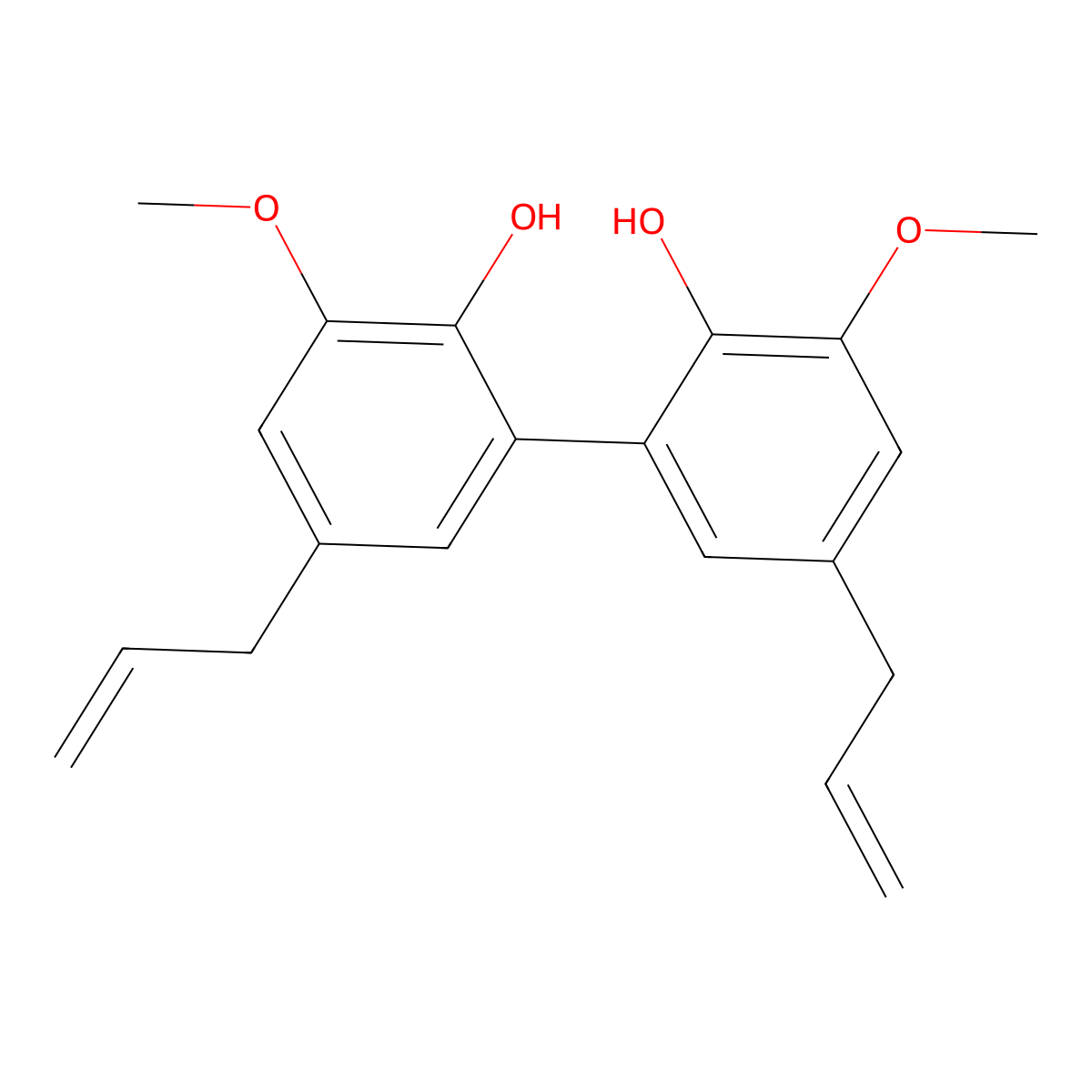 Dehydrodieugenol molecular structure, CAS 4433-08-3