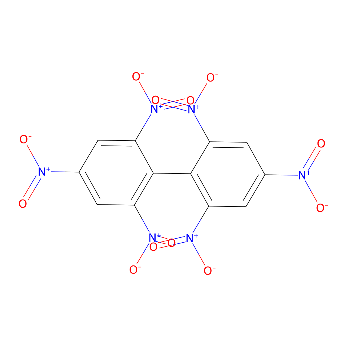 2,2',4,4',6,6'-Hexanitrobiphenyl molecular structure, CAS 4433-16-3