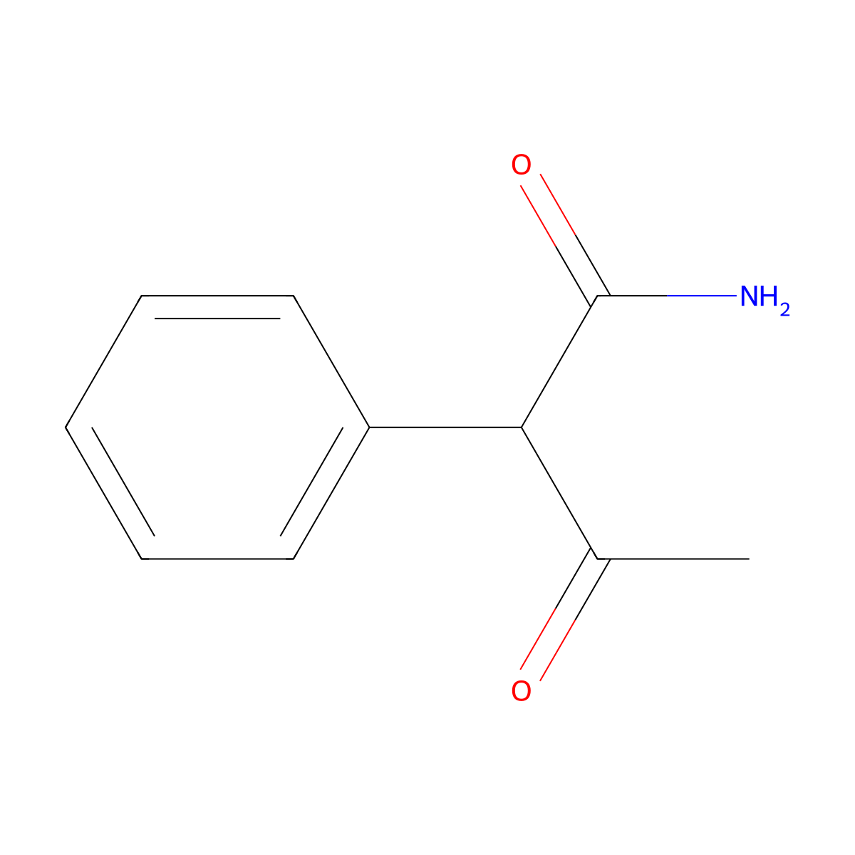 Alpha-phenylacetoacetamide molecular structure, CAS 4433-77-6