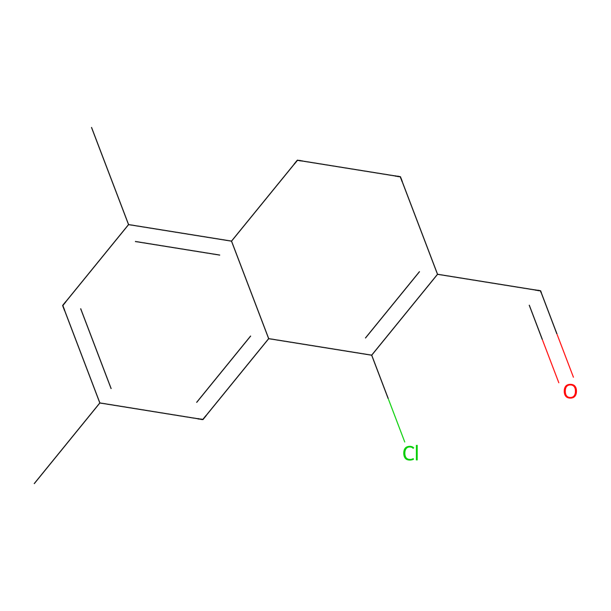 1-Chloro-5,7-dimethyl-3,4-dihydronaphthalene-2-carbaldehyde molecular structure, CAS 443305-29-1