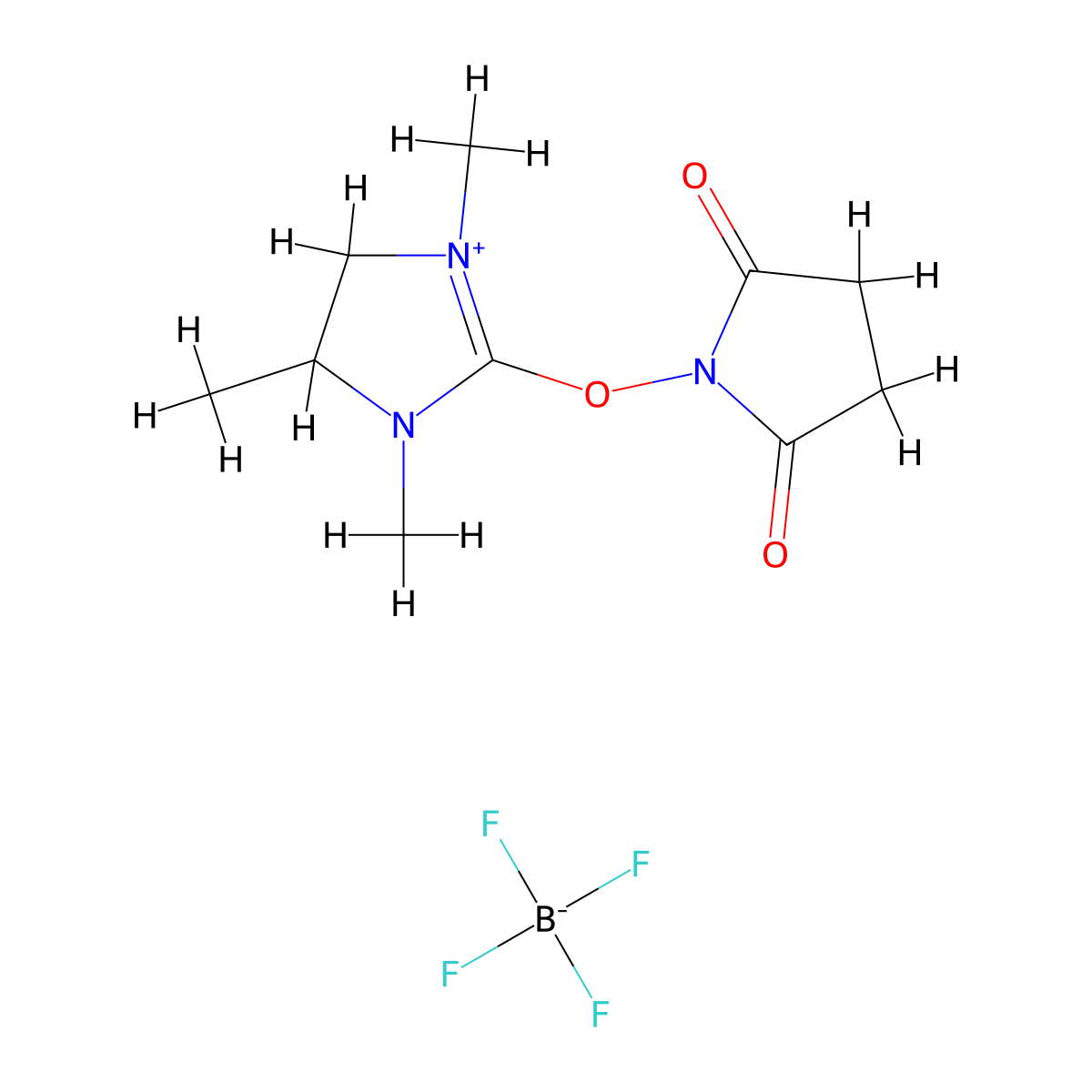 O-Succinimidyl-1,3-dimethylpropyleneuronium tetrafluoroborate molecular structure, CAS 443305-34-8