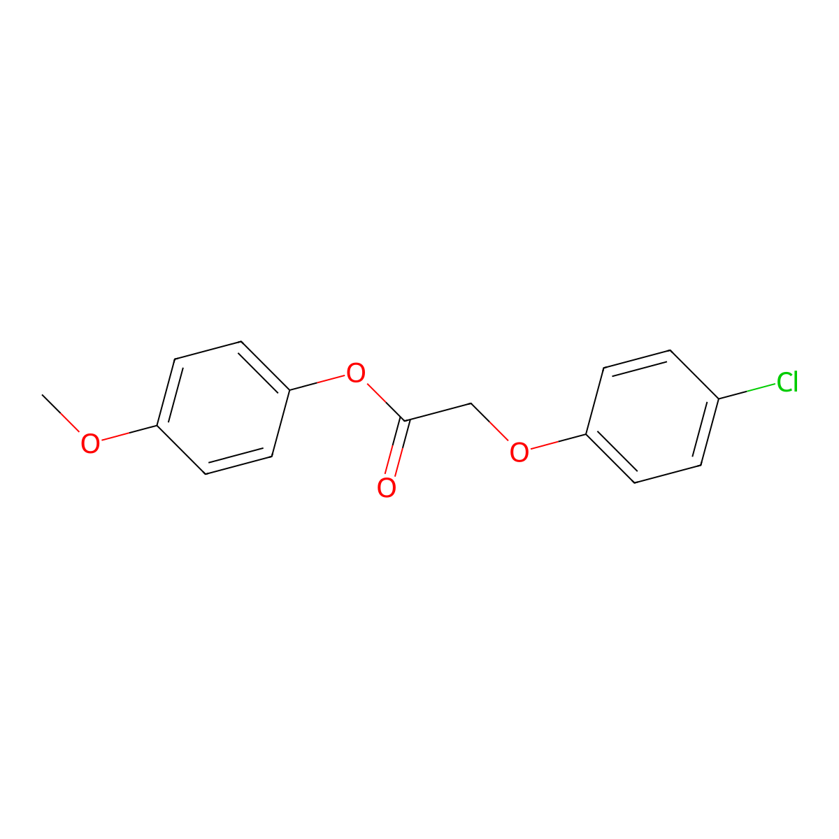 4-Methoxyphenyl (4-chlorophenoxy)acetate molecular structure, CAS 443307-77-5