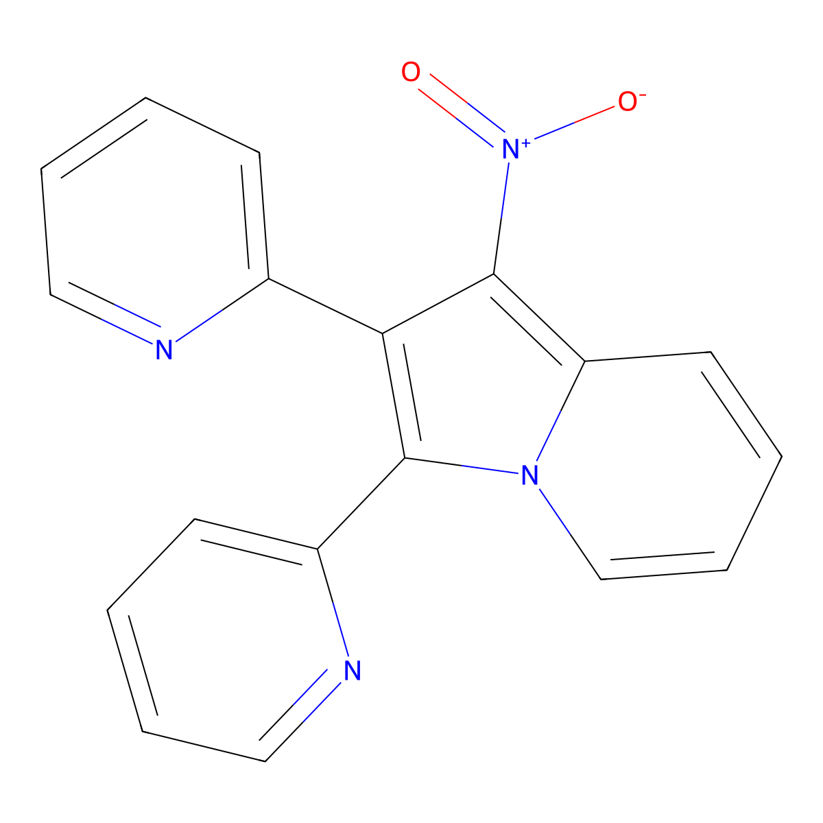 1-Nitro-2,3-di(2-pyridinyl)indolizine molecular structure, CAS 443313-87-9