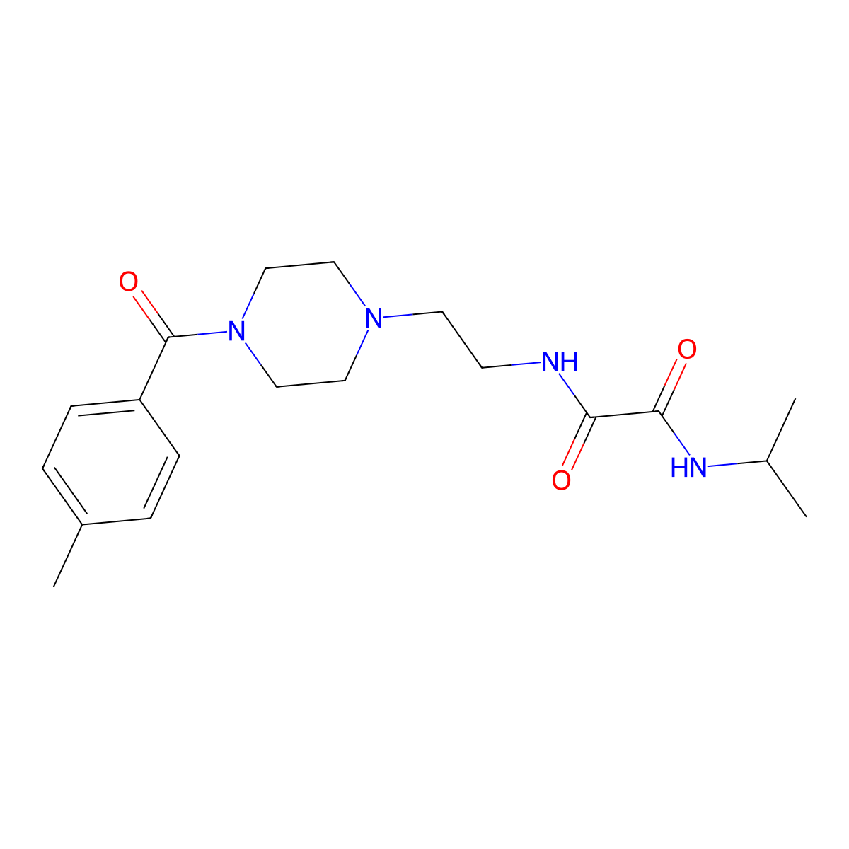 N-[2-[4-(4-methylbenzoyl)piperazin-1-yl]ethyl]-N'-propan-2-yloxamide molecular structure, CAS 443325-65-3