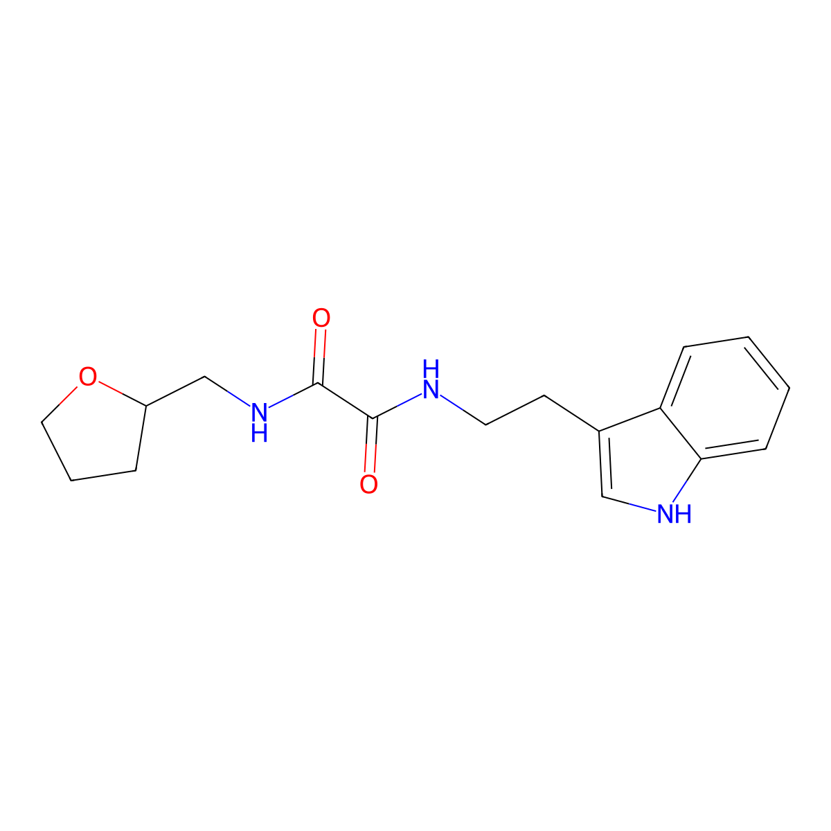 N-[2-(1H-indol-3-yl)ethyl]-N'-(oxolan-2-ylmethyl)oxamide molecular structure, CAS 443325-68-6