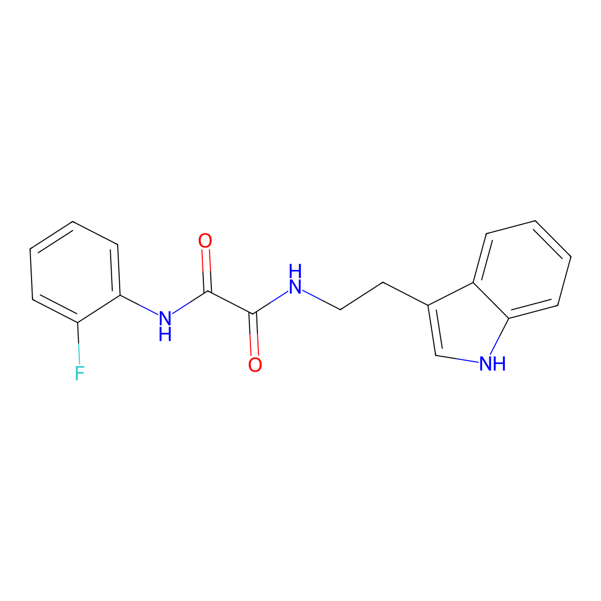 N'-(2-fluorophenyl)-N-[2-(1H-indol-3-yl)ethyl]oxamide molecular structure, CAS 443325-83-5