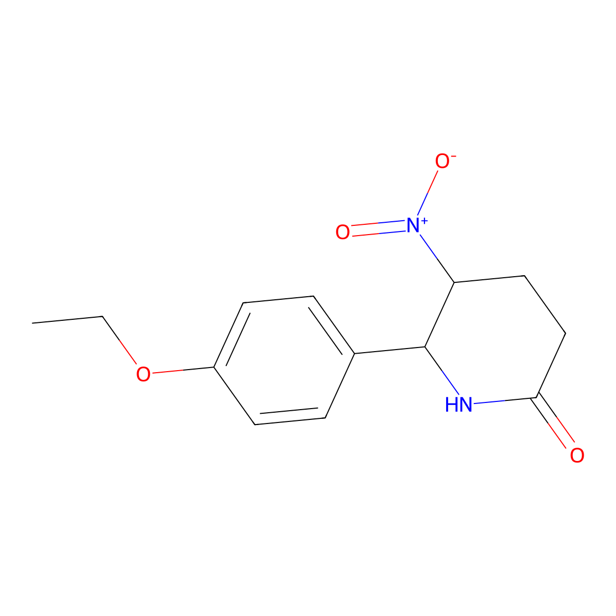 6-(4-Ethoxyphenyl)-5-nitropiperidin-2-one molecular structure, CAS 443326-01-0