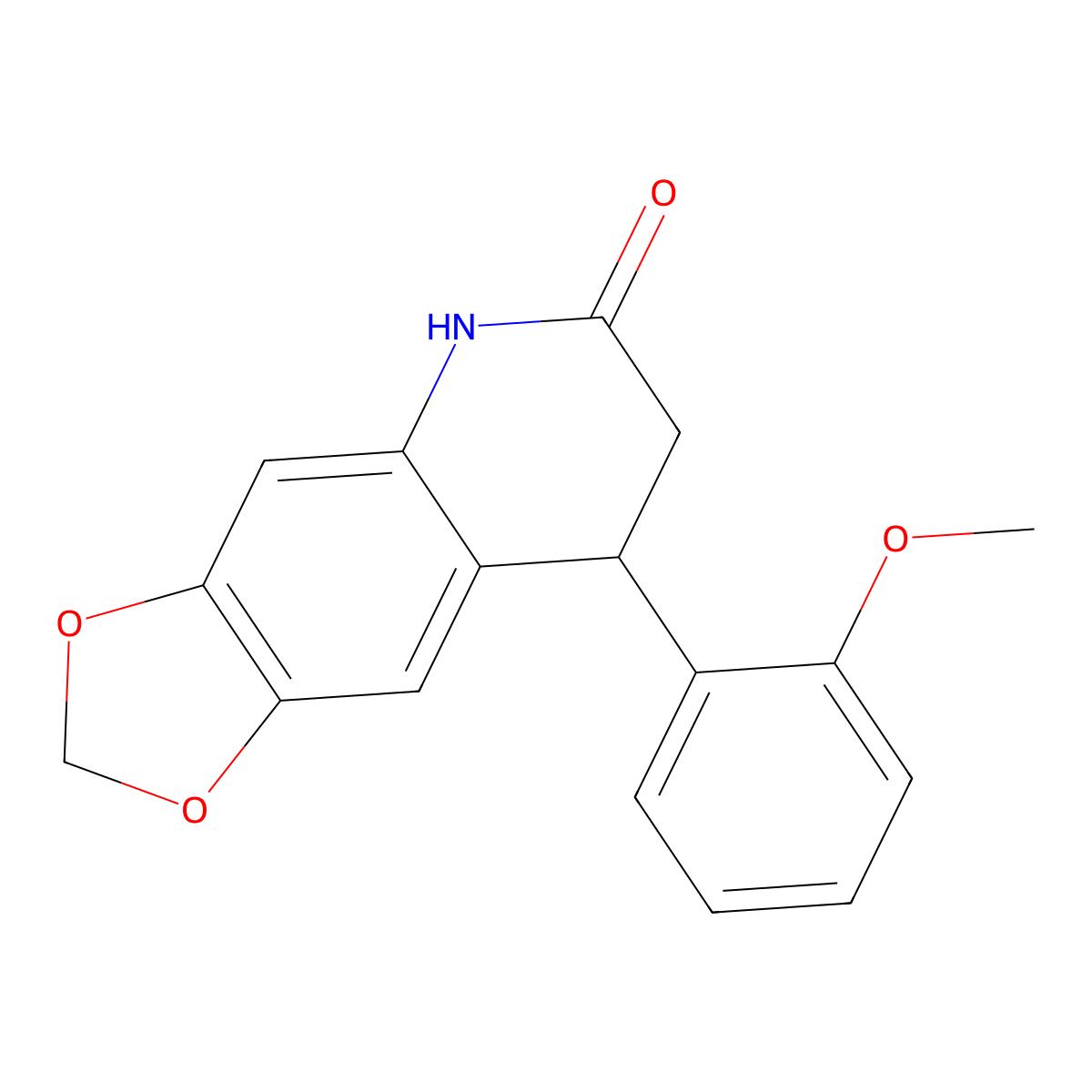 8-(2-methoxyphenyl)-7,8-dihydro[1,3]dioxolo[4,5-g]quinolin-6(5H)-one molecular structure, CAS 443326-13-4