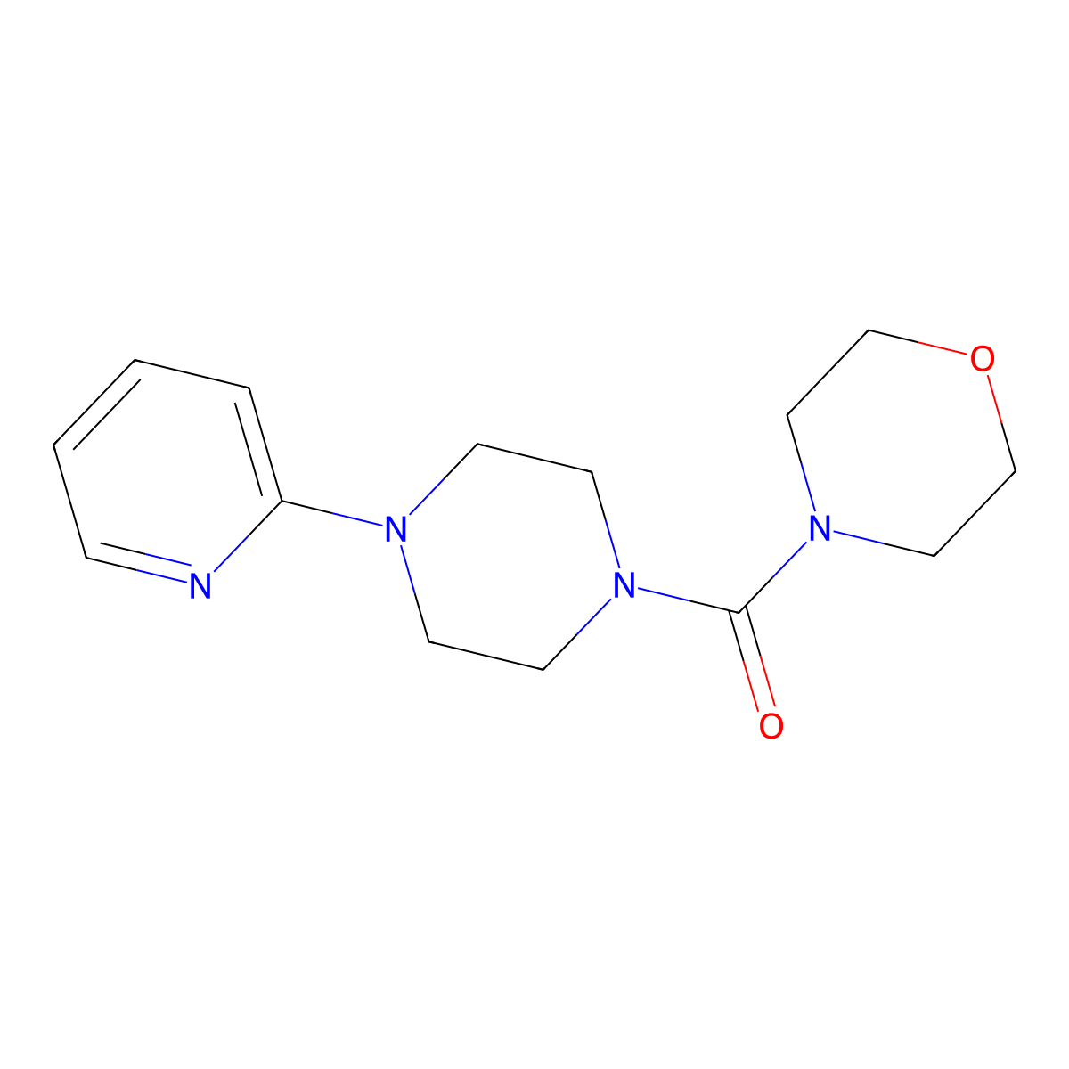 Morpholin-4-yl 4-(2-pyridyl)piperazinyl ketone molecular structure, CAS 443327-56-8
