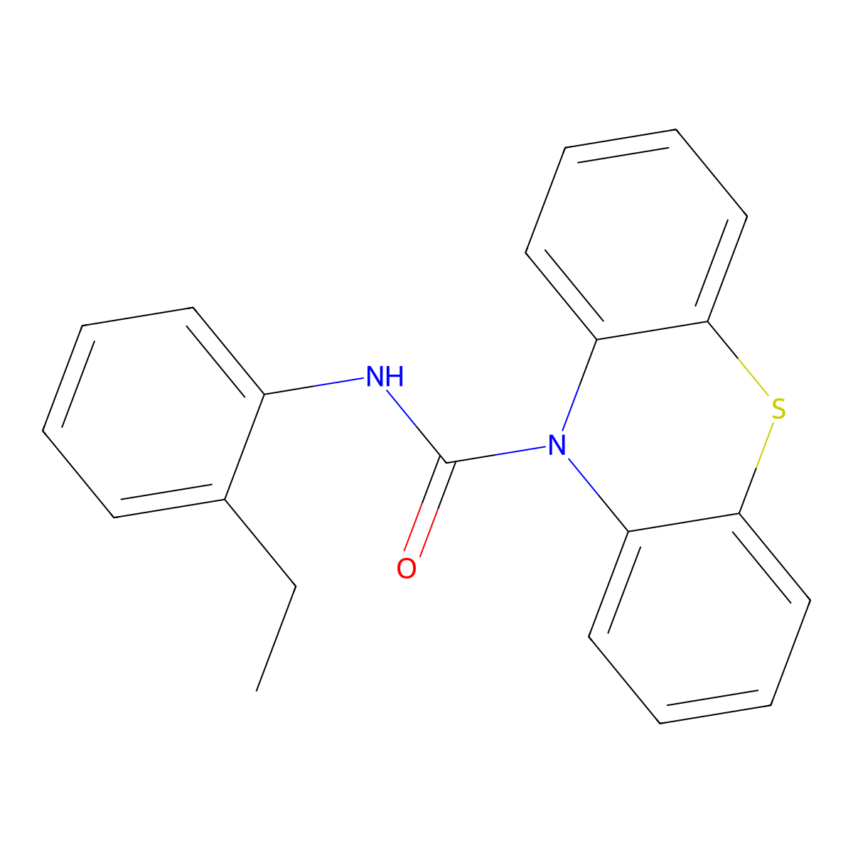 N-(2-ethylphenyl)-10H-phenothiazine-10-carboxamide molecular structure, CAS 443327-59-1