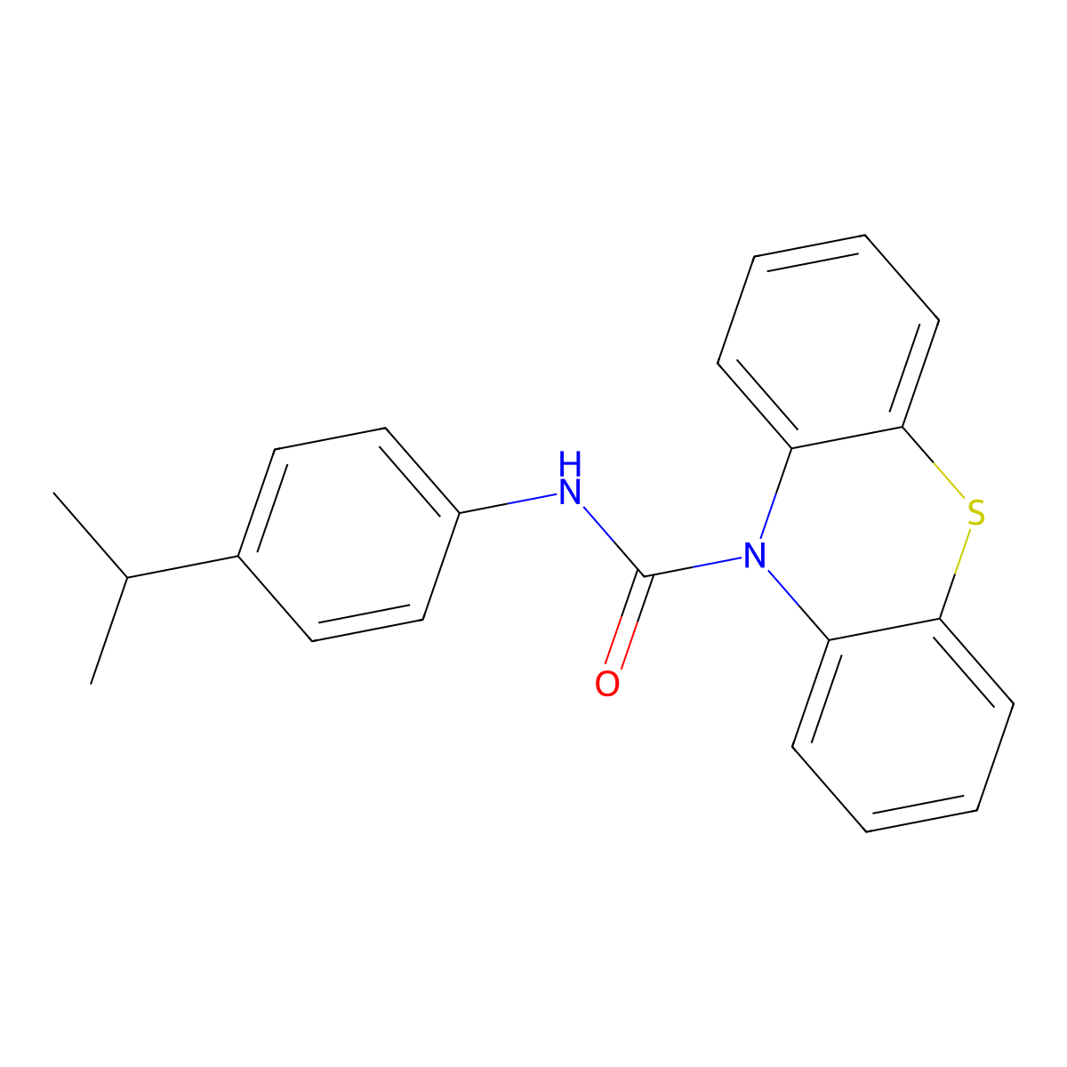 N-(4-propan-2-ylphenyl)phenothiazine-10-carboxamide molecular structure, CAS 443327-62-6