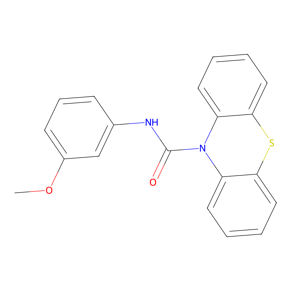 N-(3-methoxyphenyl)-10H-phenothiazine-10-carboxamide molecular structure, CAS 443327-65-9