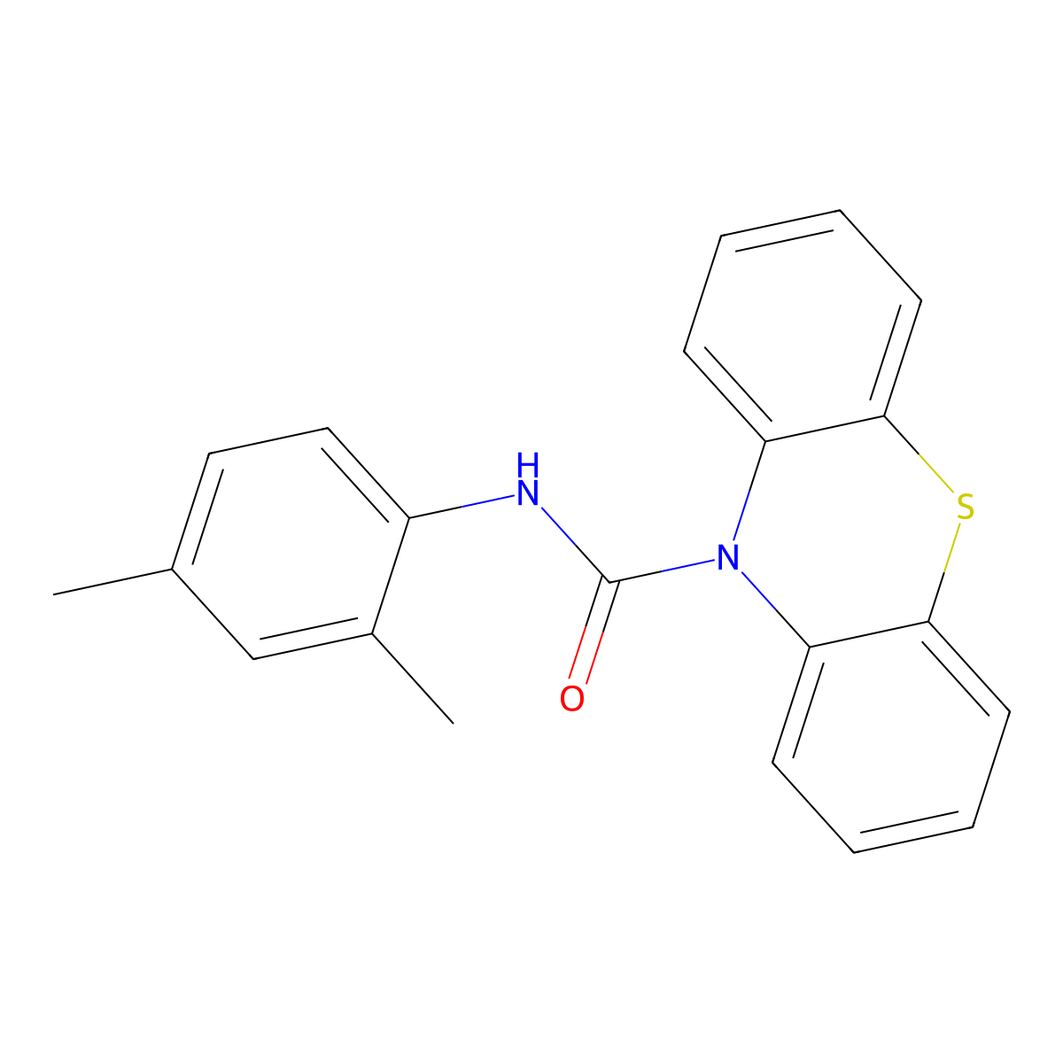 N-(2,4-dimethylphenyl)-10H-phenothiazine-10-carboxamide molecular structure, CAS 443327-91-1