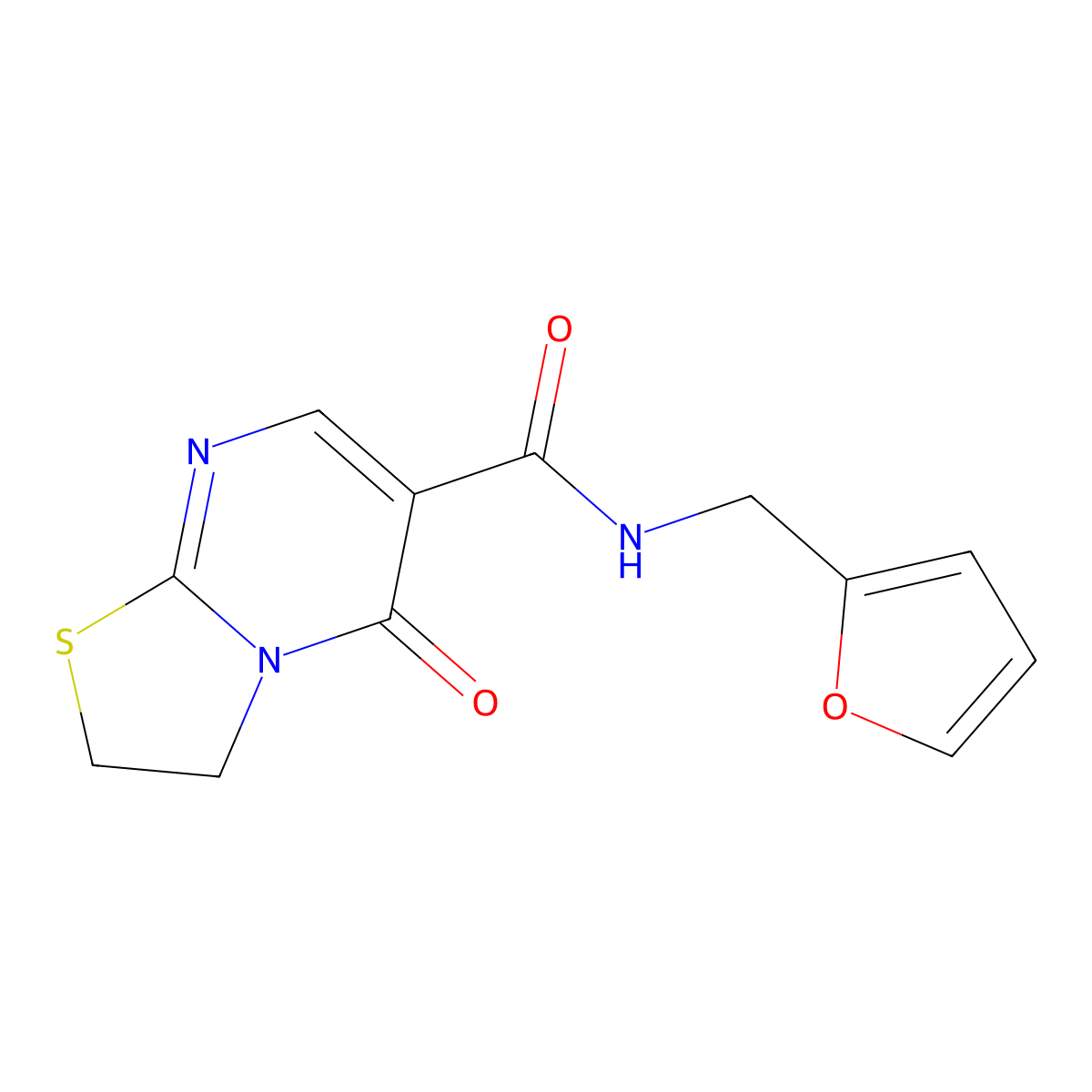 N-(furan-2-ylmethyl)-5-oxo-3,5-dihydro-2H-thiazolo[3,2-a]pyrimidine-6-carboxamide molecular structure, CAS 443329-04-2