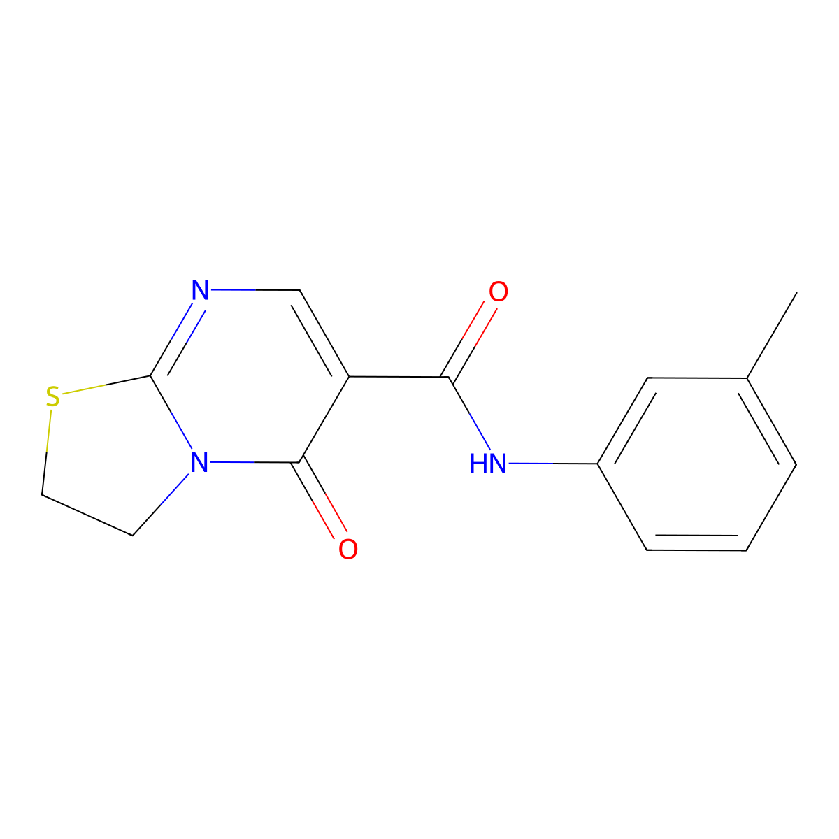 5-oxo-N-(m-tolyl)-3,5-dihydro-2H-thiazolo[3,2-a]pyrimidine-6-carboxamide molecular structure, CAS 443329-26-8