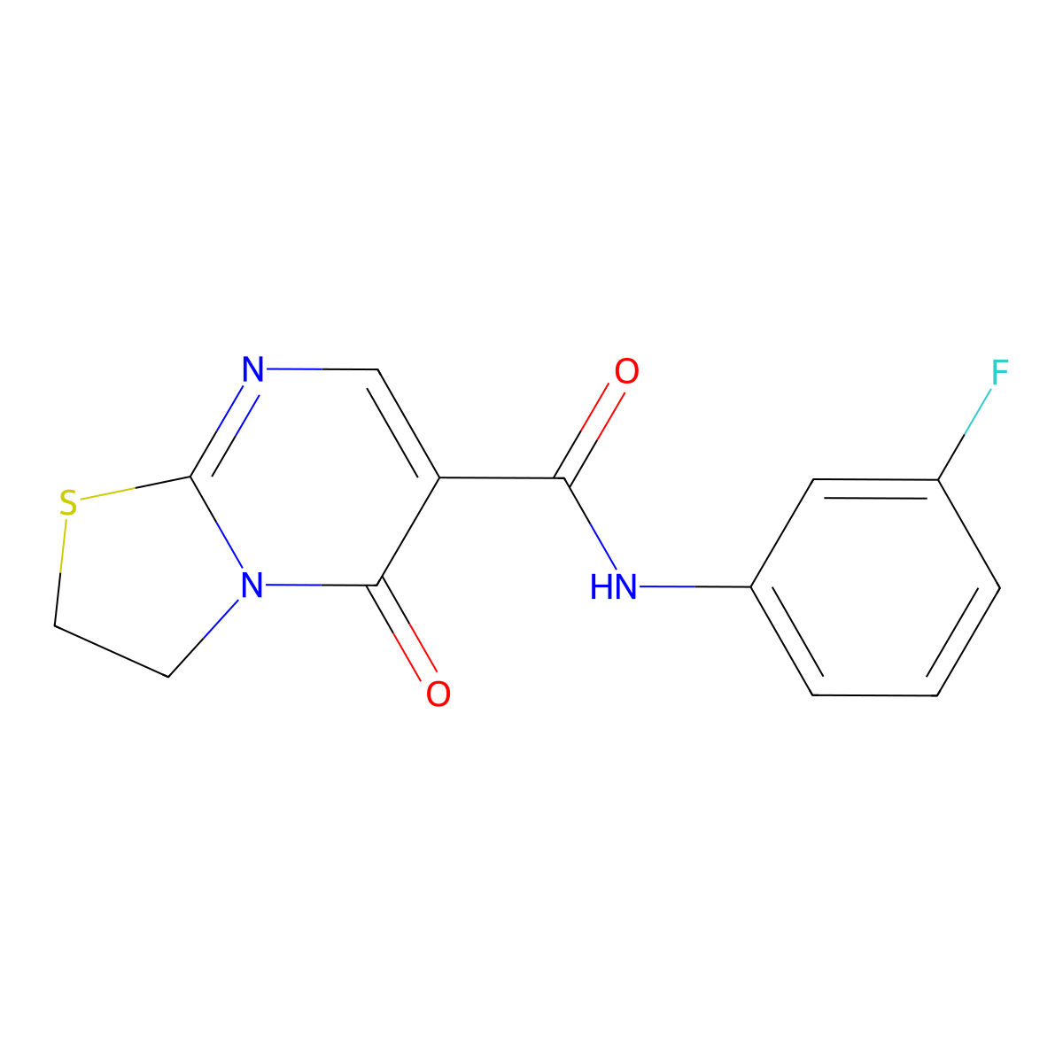 N-(3-fluorophenyl)-5-oxo-3,5-dihydro-2H-thiazolo[3,2-a]pyrimidine-6-carboxamide molecular structure, CAS 443329-38-2