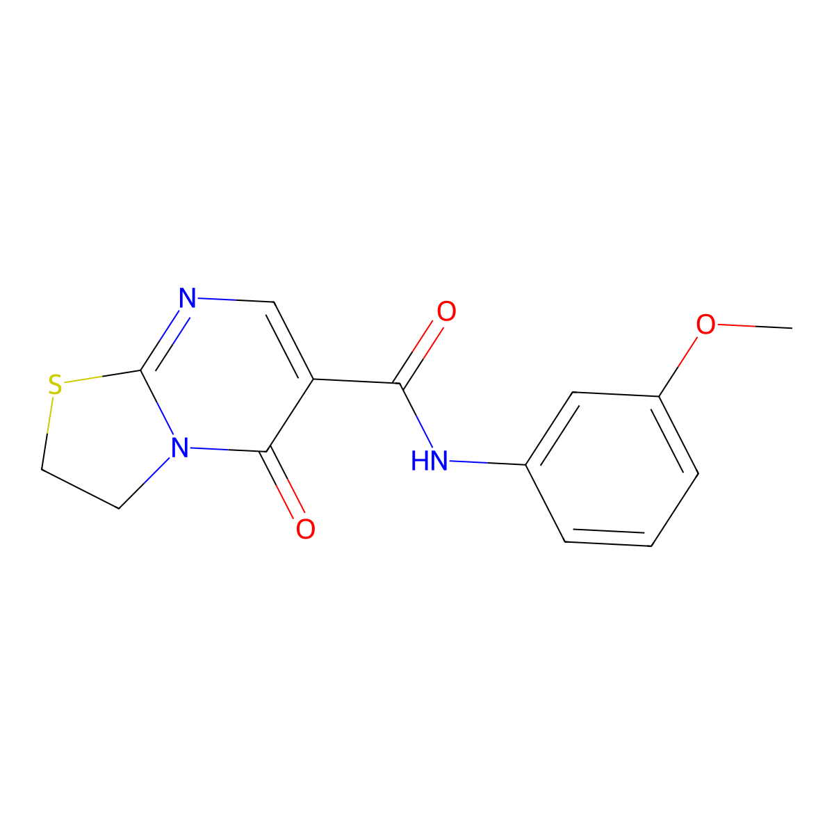 N-(3-methoxyphenyl)-5-oxo-3,5-dihydro-2H-thiazolo[3,2-a]pyrimidine-6-carboxamide molecular structure, CAS 443329-44-0