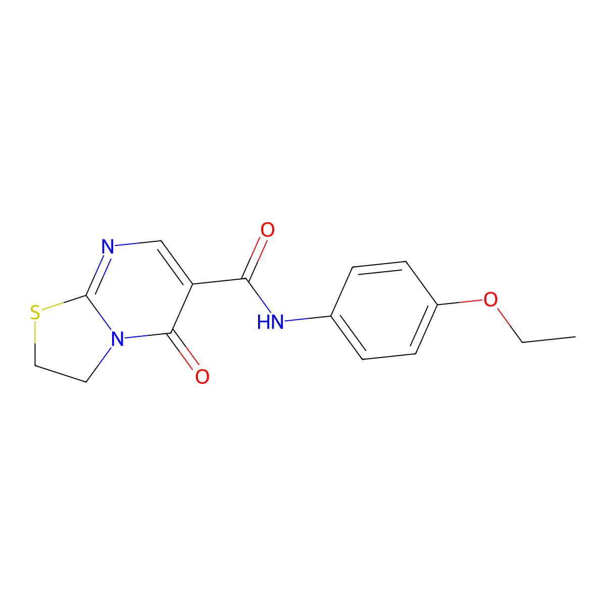 N-(4-ethoxyphenyl)-5-oxo-3,5-dihydro-2H-thiazolo[3,2-a]pyrimidine-6-carboxamide molecular structure, CAS 443329-50-8