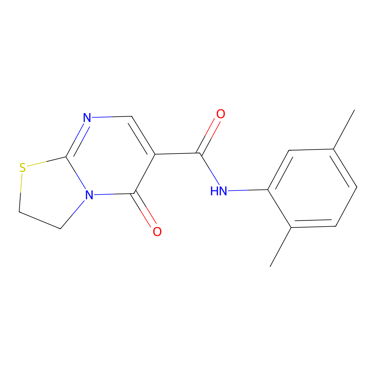 N-(2,5-dimethylphenyl)-5-oxo-3,5-dihydro-2H-thiazolo[3,2-a]pyrimidine-6-carboxamide molecular structure, CAS 443329-60-0