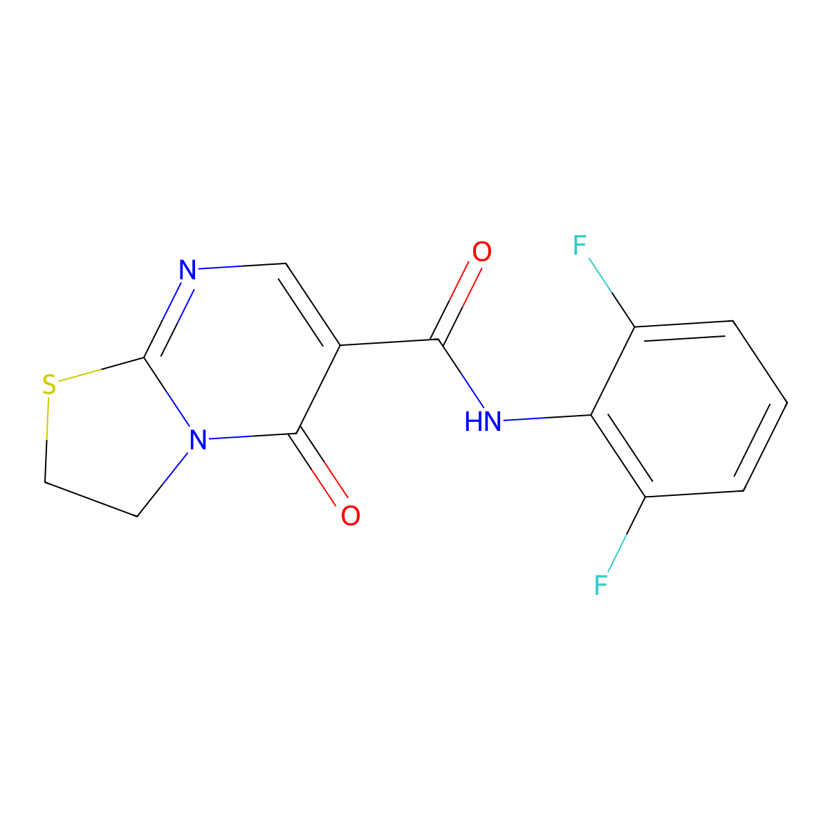 N-(2,6-difluorophenyl)-5-oxo-3,5-dihydro-2H-thiazolo[3,2-a]pyrimidine-6-carboxamide molecular structure, CAS 443329-72-4