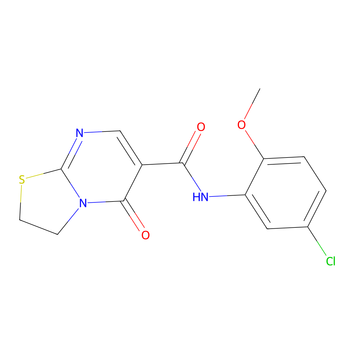 N-(5-chloro-2-methoxyphenyl)-5-oxo-3,5-dihydro-2H-thiazolo[3,2-a]pyrimidine-6-carboxamide molecular structure, CAS 443329-82-6