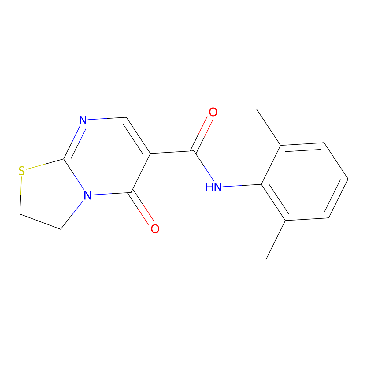 N-(2,6-dimethylphenyl)-5-oxo-3,5-dihydro-2H-thiazolo[3,2-a]pyrimidine-6-carboxamide molecular structure, CAS 443329-90-6