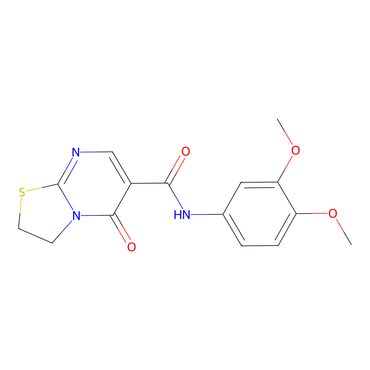 N-(3,4-dimethoxyphenyl)-5-oxo-3,5-dihydro-2H-thiazolo[3,2-a]pyrimidine-6-carboxamide molecular structure, CAS 443329-94-0