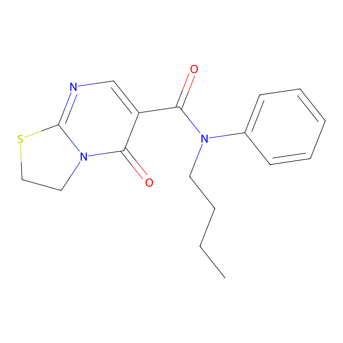 N-butyl-5-oxo-N-phenyl-3,5-dihydro-2H-thiazolo[3,2-a]pyrimidine-6-carboxamide molecular structure, CAS 443330-08-3