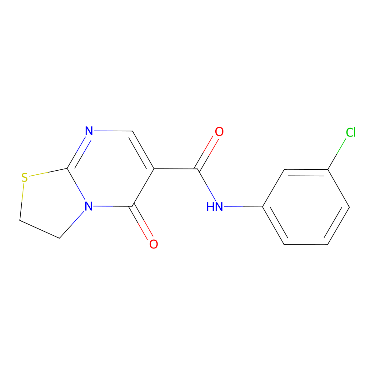 N-(3-chlorophenyl)-5-oxo-3,5-dihydro-2H-thiazolo[3,2-a]pyrimidine-6-carboxamide molecular structure, CAS 443330-24-3