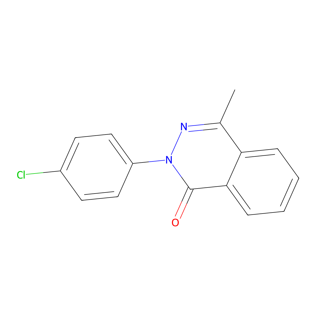 2-(4-chlorophenyl)-4-methyl-1(2H)-phthalazinone molecular structure, CAS 443331-94-0