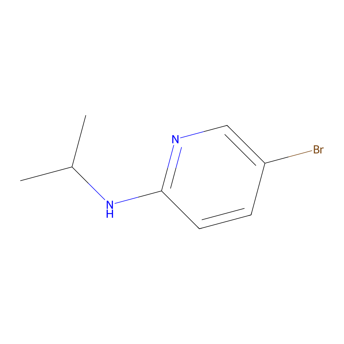 5-Bromo-N-(propan-2-yl)pyridin-2-amine molecular structure, CAS 443339-43-3