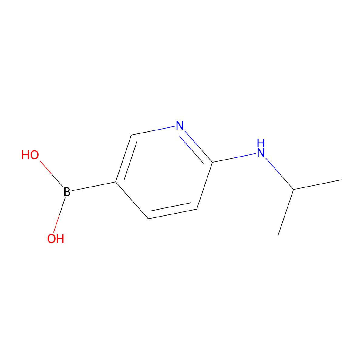 (6-(Isopropylamino)pyridin-3-yl)boronic acid molecular structure, CAS 443339-44-4