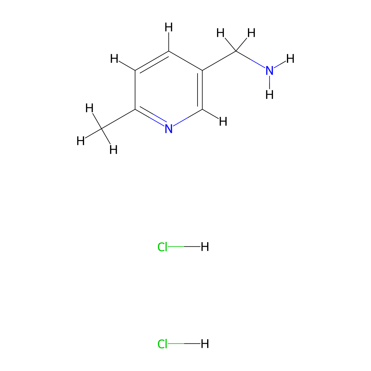 (6-Methylpyridin-3-yl)methanamine dihydrochloride molecular structure, CAS 443344-75-0