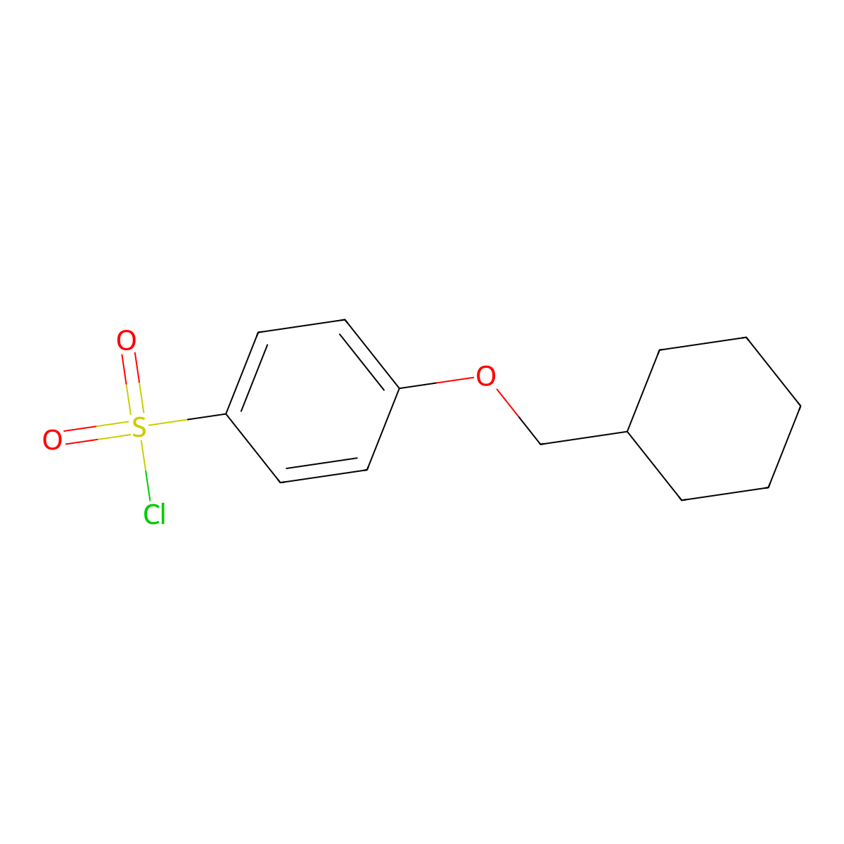 4-(Cyclohexylmethoxy)benzene-1-sulfonyl chloride molecular structure, CAS 443346-71-2