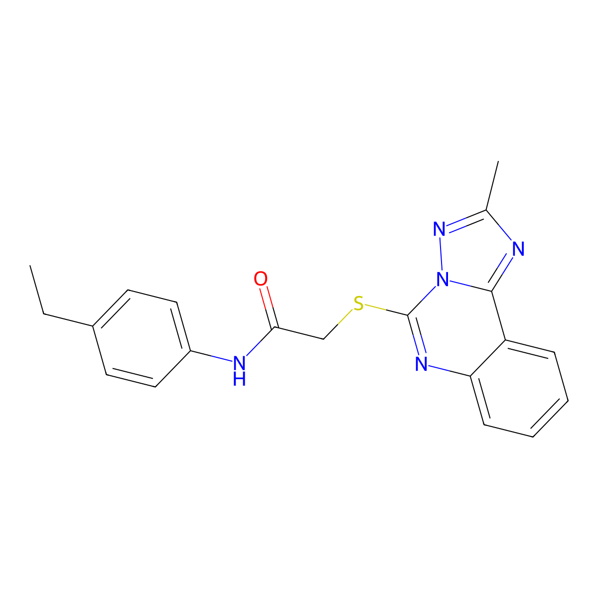 N-(4-ethylphenyl)-2-[(2-methyl[1,2,4]triazolo[1,5-c]quinazolin-5-yl)thio]acetamide molecular structure, CAS 443347-51-1