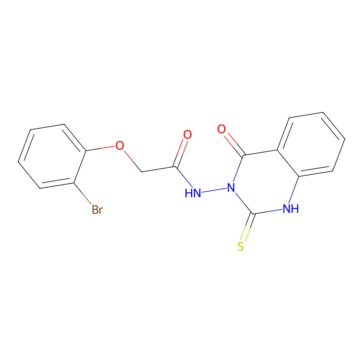 2-(2-bromophenoxy)-N-(4-oxo-2-sulfanylidene-1H-quinazolin-3-yl)acetamide molecular structure, CAS 443348-01-4
