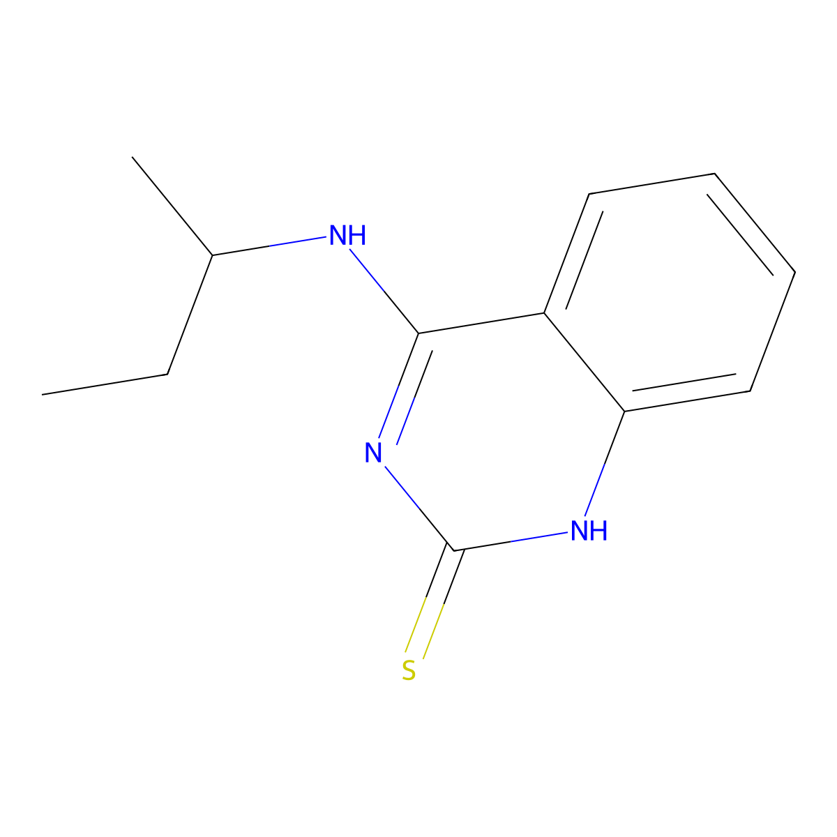 4-(sec-butylamino)quinazoline-2(1H)-thione molecular structure, CAS 443348-18-3