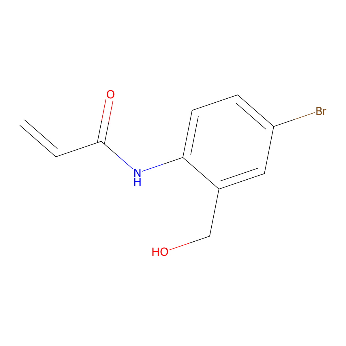 N-[2-(Hydroxymethyl)-4-bromophenyl]acrylamide molecular structure, CAS 443360-99-4